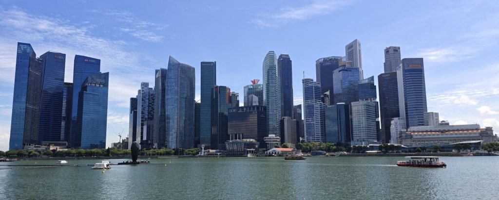 Singapore central business district skyline